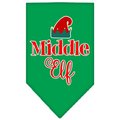 Mirage Pet Products Middle Elf Screen Print BandanaEmerald Green Small 66-413 SMEG